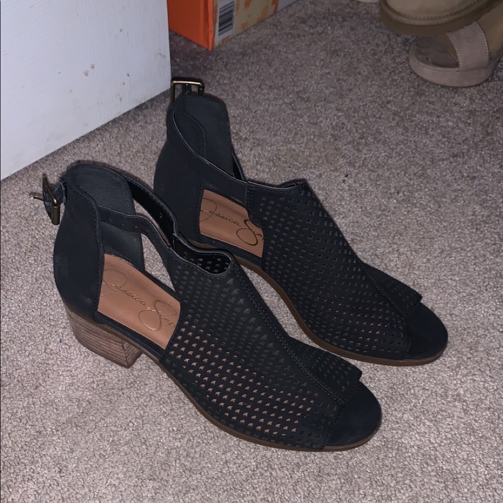 Jessica Simpson open toe boot